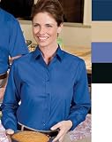 Women's Port Authority Long Sleeve Easy Care Soil Resistant Shirt, White, Small
