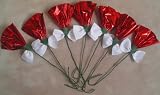 Rosettes Mane Flowers Red & White