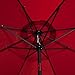 Apontus 39621 Replacement 8 Rib Umbrella Canopy, 9', Red