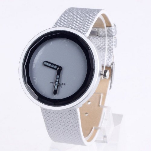 Quarz Leder Damen Herren Kinder Uhr Armbanduhr Geschenk Watch grau Quarz Leder Damen Herren Kinder Uhr Armbanduhr Geschenk Watch grau