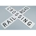 24" Die-Cut Metal Sign, RR Crossbuck