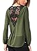 Merryfun Women's Sexy Long Sleeve Blouse V Neck Hollow Chiffon Top T-shirt