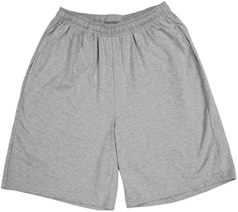 Men's Jersey Knit Pull-On Lounge Shorts, Heather Gray, XL