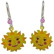 Smiley Happy Face Sunshine Dangle Earrings By Sienna Sky 925 Earwires
