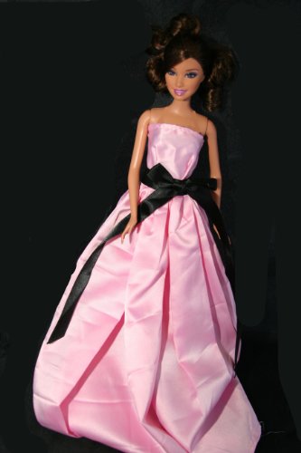 Pink Barbie Sized Doll Party Dress