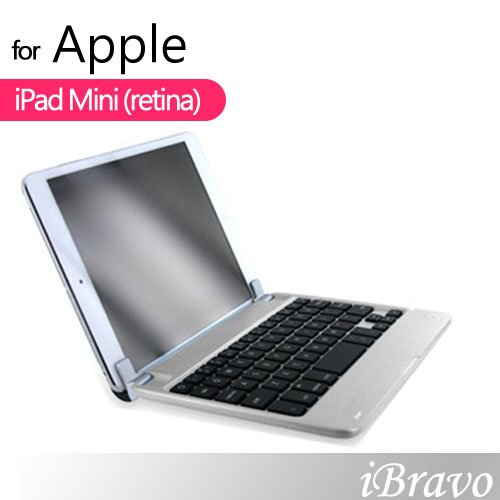 【iBravo】iPad mini with Retina専用 Macbook風 ノートパソコン型ブルートゥースキーボード【日本語取扱説明書付】　Bluetooth Keyboard for Apple iPad mini