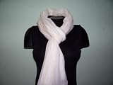 Ivory 100% Pure Silk Pashmina Scarf
