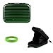 Green Metal camera case with Reinforced black Zipper for your GE E1410SW + Green Vangoddy Bracelet!!!
