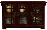 41GjjDunCeL. SL160  Craftsman 46w Three door Lowboy Sideboard Buffet Table With Glass Doors, THREE DOOR, MACINTOSH OAK