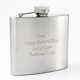 from Gift Cookie Laser Engraved Personalised Hip Flask- Fathers Day
