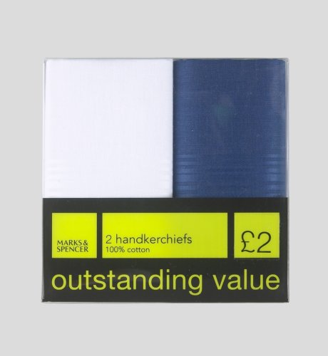 2 Pure Cotton Mixed Design Handkerchiefs