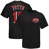 Majestic Joey Votto Cincinnati Reds Youth Name & Number T-shirt - Black (Medium)