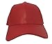 Leather Baseball Hat Red