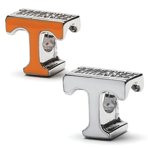 Tennessee T Orange and White Bead Charm - Set of Two - Fits Pandora