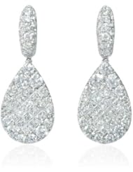 Diamond 18k White Gold Dangle Earrings
