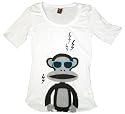 Paul Frank - White Half Tone Julius Scoopneck Girls T-Shirt - Ships in ''24'' Hours!