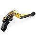 1 Pair of gold CNC Folding Foldable Extendable Adjustable Motorcycle Brake Clutch Levers Fit For Yamaha FZ8 2011 2012 2013 2014