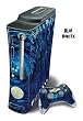 Xbox 360 Skin - System Console Skin and two Xbox 360 Controller Skins - Blue Vortex