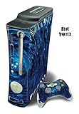 Skin Decal Cover for Xbox 360 Console + two Xbox 360 Controllers - Blue Vortex