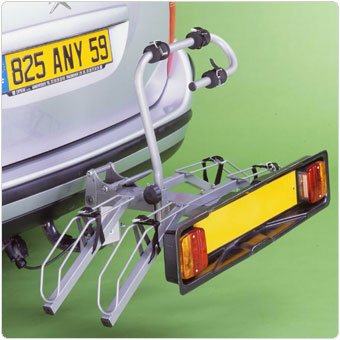 MOTTEZ Fahrradheckträger für die AHK - abklappbar - für 2 Räder