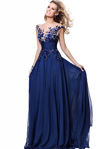 Babyonline long chiffon evening gowns for women cocktail party dr…