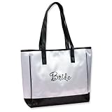 Bride White Satin Tote