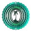 SunSationsTM Small Palm Tree Wind Spinner - Color: Green