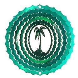 SunSationsTM Small Palm Tree Wind Spinner - Color: Green