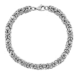 Women's Stainless Steel Byzantine Bracelet, 8