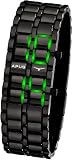 APUS Zeta Black-Green LED Watch for Him Design Highlight