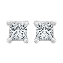 14K White Gold Princess-Cut Studs (.16 cttw, I, I-4)