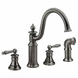 Moen S712ORB Waterhill Two-Handle High Arc Kitchen Faucet, Oil Rubbed Bronze by Moen
