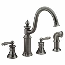 Hot Sale Moen S712ORB Waterhill Two-Handle High Arc Kitchen Faucet, Oil Rubbed Bronze