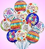 Flowers by 1800Flowers - Air-Rangement - Get Well Mylar Balloons - One Dozen Balloons