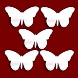 Shatterproof BUTTERFLY Mirrors- Pack of 5 (2.5cm. Each) FREE DELIVERY TO UK & NI