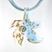Starshaped Murano Glass Pendant - Stardust White/Brown