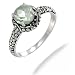 7MM Green Amethyst Ring In Sterling Silver 1.30CT (Available In Sizes 5-9)
