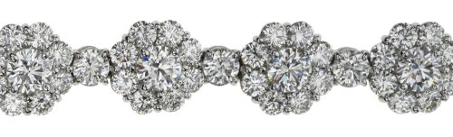 Click here for Platinum Diamond Cluster Bracelet (20.90 cttw, E-F... prices