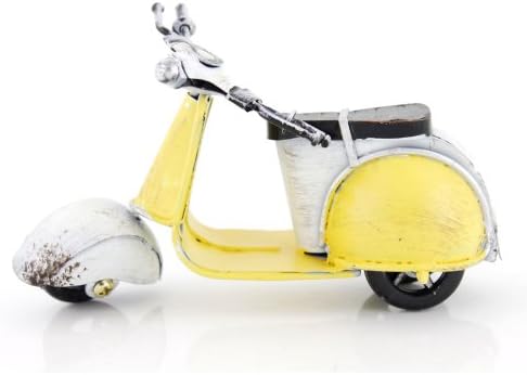 4.6" Handcrafted Rustic Cast Iron Yellow Motorcycle Motor Bike Model,free Shipping