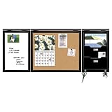 3 PC Office System Dry Erase Cork & File Board