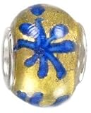 Quiges Beads Charms Murano Glass-Silver