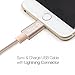G-POW 3ft 6ft 10ft Nylon Braided Lightning Cable USB Cord Charging Cable for iphone 6s, 6s plus, 6plus, 6,5s 5c 5,iPad Mini, Air,iPad5,iPod. Compatible with iOS9.(Gold)