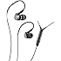 MEE audio Sport-Fi M6P Memory Wire In-Ear Headphones with Microphone, Remote, and Universal Volume Control (Black)