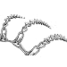 Oregon 67-001 Lawn & Garden Tire Snow Chains With 2-Link Spacing Size 16X650-8 & 15X600-6 Tire Snows