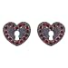 Tomas Sterling Silver Crystal Stud Earrings - Red Heart Locket