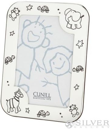 Cunill Silver Baby Zoo Frame for 4 by 6-Inch Photograph, Sterling Silver