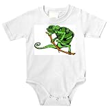 Onesie with lizard, rainforest, chameleon, branch, camouflage
