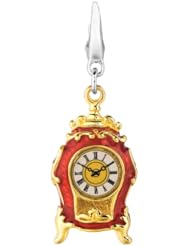 Sterling silver and Enamel VINTAGE CLOCK (Charm)