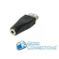 USB/Klinke Adapter, USB Buchse A auf 3,5mm Klinke Buchse, Good Connections Blister