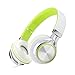 Sound Intone Ms200 Stereo Headsets Strong Low Bass Headphones Earbuds for Smartphones Mp3/4 Laptop Computers Tablet Macbook Folding Gaming Earphones (White/green)